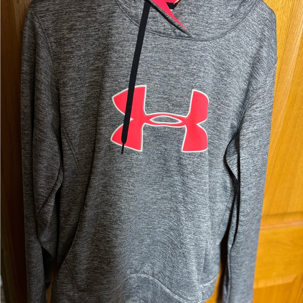 Under Armour Charcoal and Red Hoodie